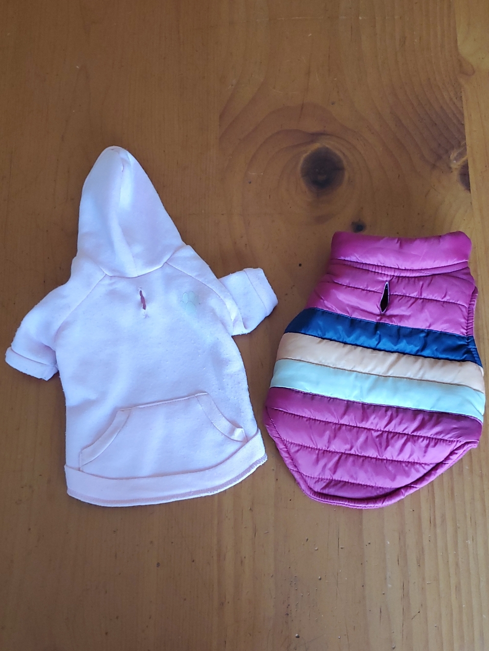 XS Dog Sweatshirt and Puffer Vest